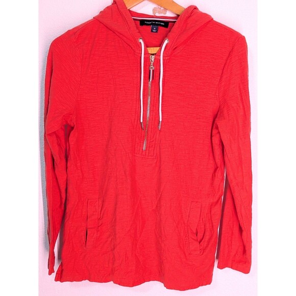 Tommy Hilfiger Zip Up Cotton Hoodie Red Women's Size M Medium (778) - Picture 1 of 4